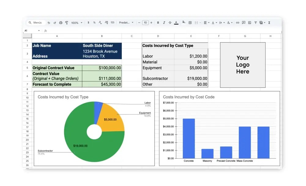Free Construction Budget Tracking Software Templates For Google Sheets - Professional HD Gradient Patterns | Free Download
